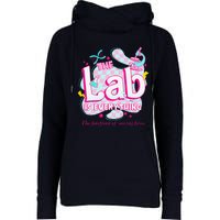 Retro Lab Week 2024 Medical Lab Tech Team Patient Care Tech Womens Funnel Neck Pullover Hood