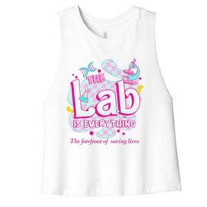 Retro Lab Week 2024 Medical Lab Tech Team Patient Care Tech Women's Racerback Cropped Tank