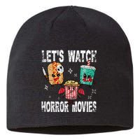 Retro Lets Watch Horror Movies Cute Halloween Costume Sustainable Beanie