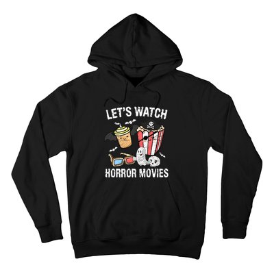 Retro Lets Watch Horror Movies Costume Halloween Hoodie