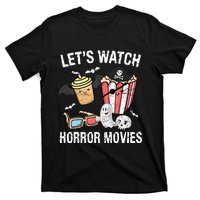 Retro Lets Watch Horror Movies Costume Halloween T-Shirt