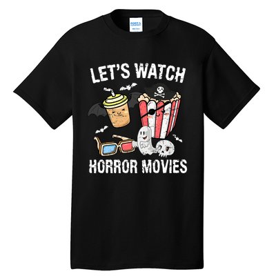 Retro Lets Watch Horror Movies Costume Halloween Tall T-Shirt