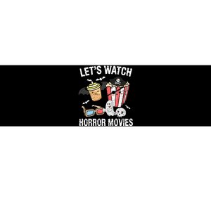 Retro Lets Watch Horror Movies Costume Halloween Bumper Sticker