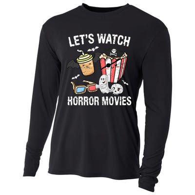 Retro Lets Watch Horror Movies Costume Halloween Cooling Performance Long Sleeve Crew