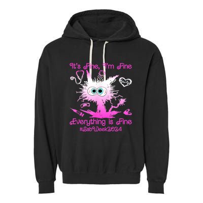 Retro Lab Week 2024 Im Fine Everything Is Fine Pink Design Garment-Dyed Fleece Hoodie