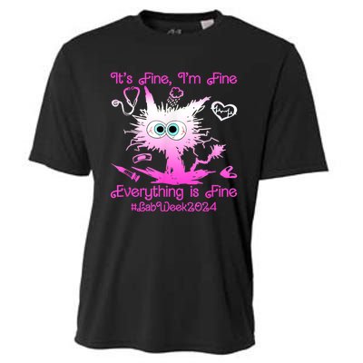 Retro Lab Week 2024 Im Fine Everything Is Fine Pink Design Cooling Performance Crew T-Shirt