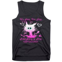 Retro Lab Week 2024 Im Fine Everything Is Fine Pink Design Tank Top