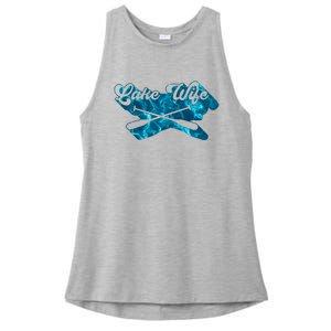 Retro Lake Wife Cute Bachelorette Party Ladies PosiCharge Tri-Blend Wicking Tank