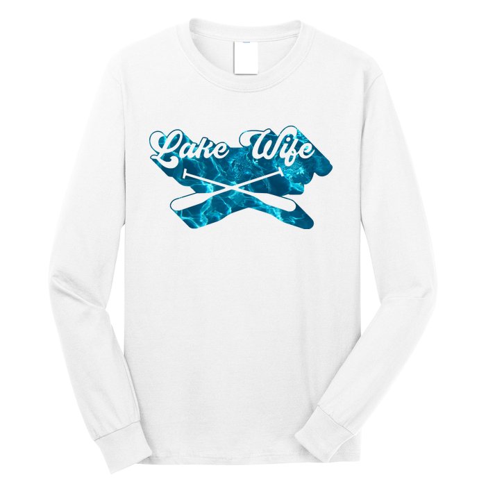 Retro Lake Wife Cute Bachelorette Party Long Sleeve Shirt