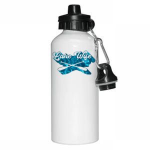 Retro Lake Wife Cute Bachelorette Party Aluminum Water Bottle