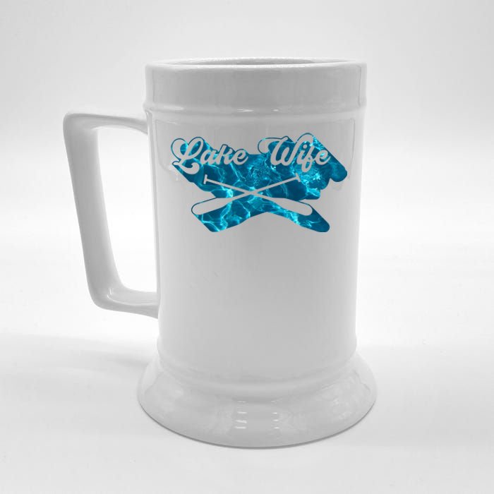 Retro Lake Wife Cute Bachelorette Party Beer Stein