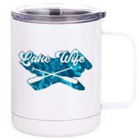 Retro Lake Wife Cute Bachelorette Party 12 oz Stainless Steel Tumbler Cup