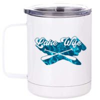 Retro Lake Wife Cute Bachelorette Party 12 oz Stainless Steel Tumbler Cup