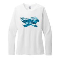 Retro Lake Wife Cute Bachelorette Party Womens CVC Long Sleeve Shirt