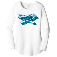 Retro Lake Wife Cute Bachelorette Party Women's Perfect Tri Tunic Long Sleeve Shirt