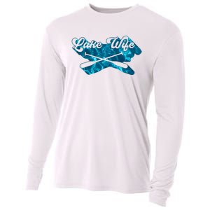 Retro Lake Wife Cute Bachelorette Party Cooling Performance Long Sleeve Crew