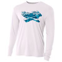 Retro Lake Wife Cute Bachelorette Party Cooling Performance Long Sleeve Crew