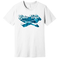 Retro Lake Wife Cute Bachelorette Party Premium T-Shirt