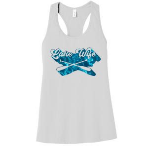 Retro Lake Wife Cute Bachelorette Party Women's Racerback Tank