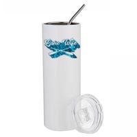 Retro Lake Wife Cute Bachelorette Party Stainless Steel Tumbler