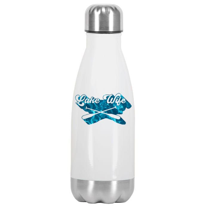 Retro Lake Wife Cute Bachelorette Party Stainless Steel Insulated Water Bottle