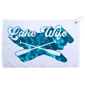 Retro Lake Wife Cute Bachelorette Party Grommeted Golf Towel