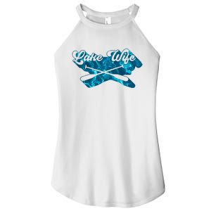 Retro Lake Wife Cute Bachelorette Party Women's Perfect Tri Rocker Tank