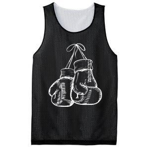 Retro Love White Boxing Gloves Gifts Boxer Gift Mesh Reversible Basketball Jersey Tank