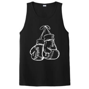 Retro Love White Boxing Gloves Gifts Boxer Gift PosiCharge Competitor Tank