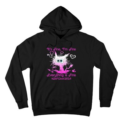 Retro Lab Week 2024 Im Fine Everything Is Fine Pink Design Hoodie