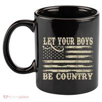 Retro Let Your Boy Be Country 11oz C Handle Ceramic Mug