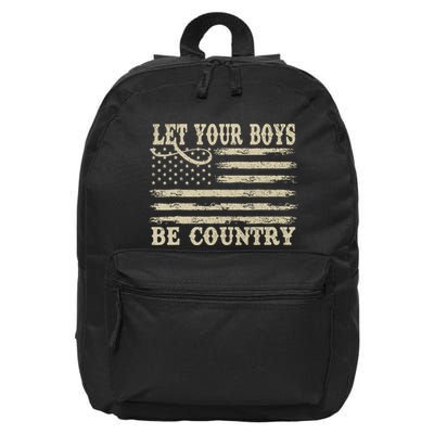 Retro Let Your Boy Be Country 16 in Basic Backpack