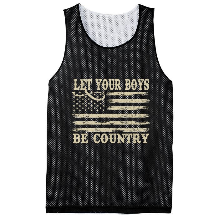 Retro Let Your Boy Be Country Mesh Reversible Basketball Jersey Tank