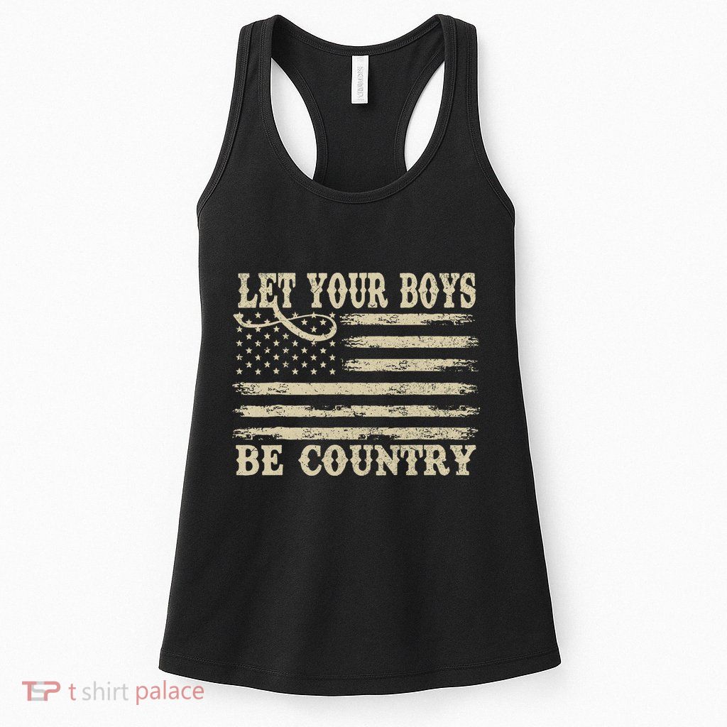 Retro Let Your Boy Be Country Womens Tank Top