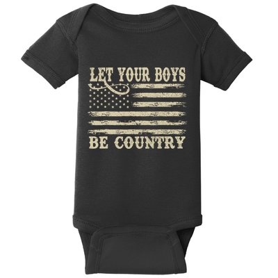 Retro Let Your Boy Be Country Baby Bodysuit