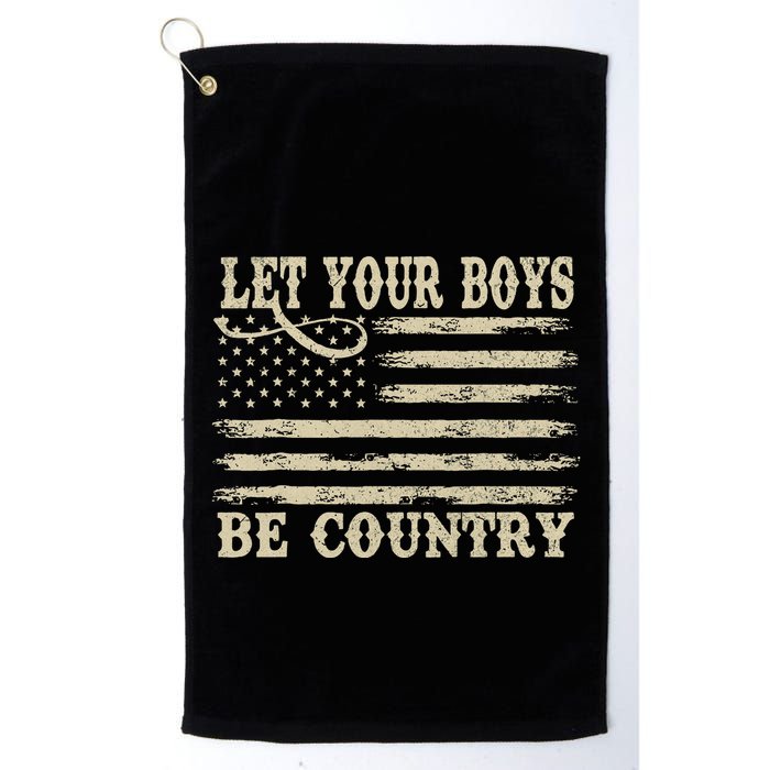Retro Let Your Boy Be Country Golf Towel