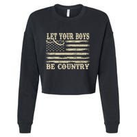 Retro Let Your Boy Be Country Cropped Pullover Crew