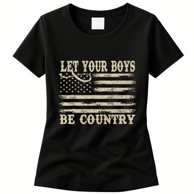 Retro Let Your Boy Be Country Womens T-Shirt