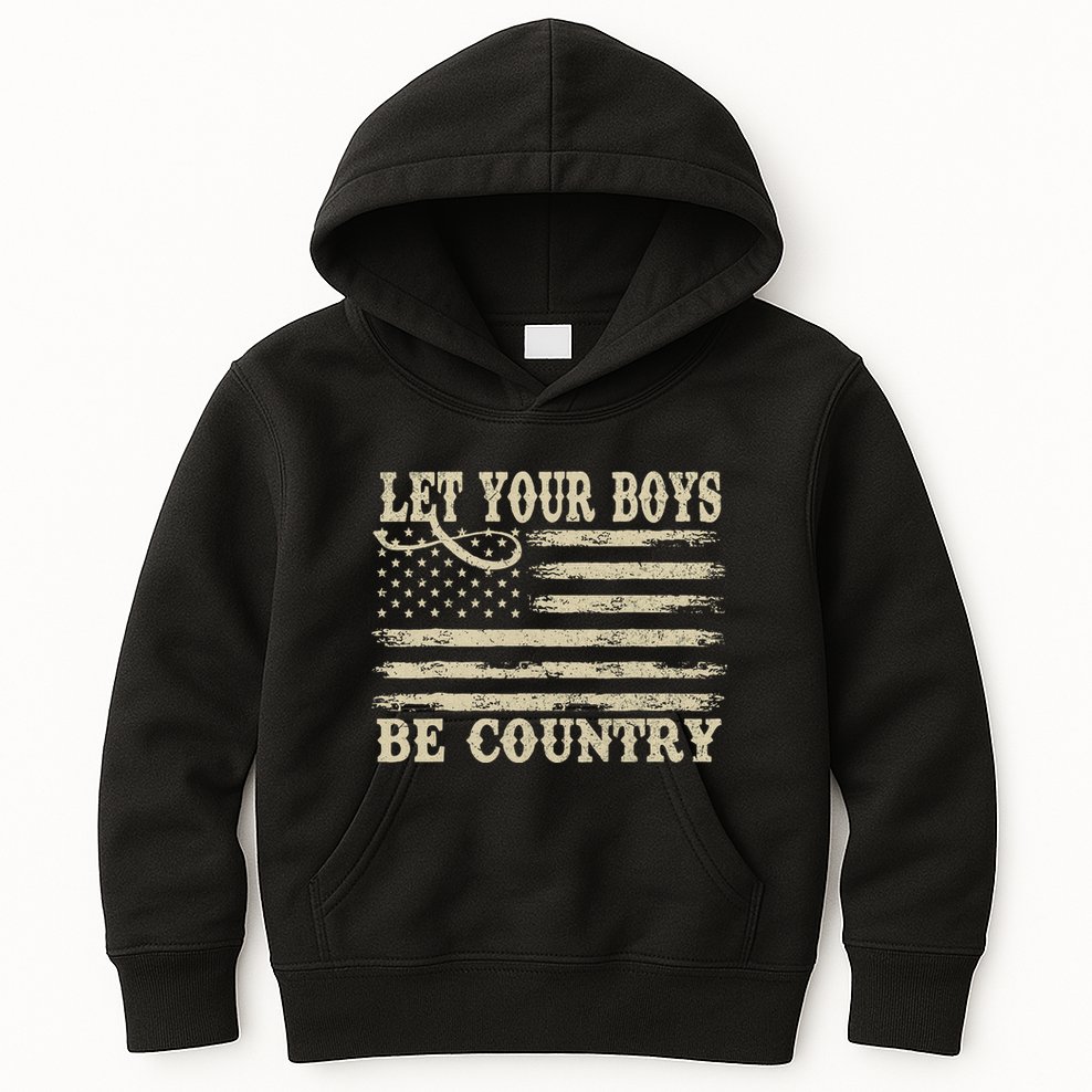 Retro Let Your Boy Be Country Kids Hoodie
