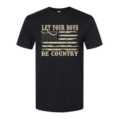 Retro Let Your Boy Be Country Softstyle® CVC T-Shirt