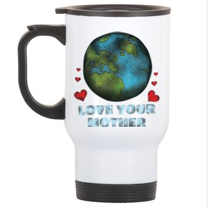 Retro Love Your Mother Save Planet Hour Day Earth Gift Stainless Steel Travel Mug