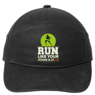 Run Like Your Phone 1 Cross Country Xc 7-Panel Snapback Hat