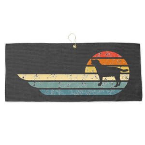 Retro Labrador Yellow Lab Golden Black Lab Chocolate Large Microfiber Waffle Golf Towel