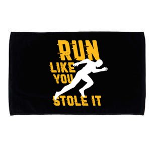 Run Like You Stole It Funny Running Jogging Workout Fitness Gift Microfiber Hand Towel