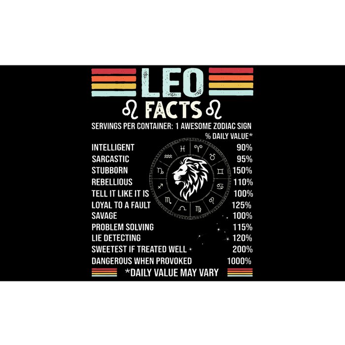 Retro Leo Zodiac Sign Astrology July August Birthday Leo Bumper Sticker