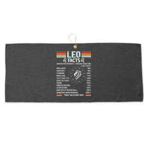 Retro Leo Zodiac Sign Astrology July August Birthday Leo Large Microfiber Waffle Golf Towel