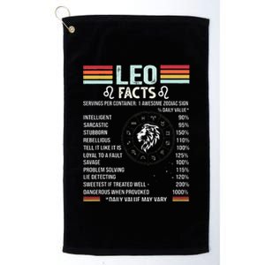 Retro Leo Zodiac Sign Astrology July August Birthday Leo Platinum Collection Golf Towel