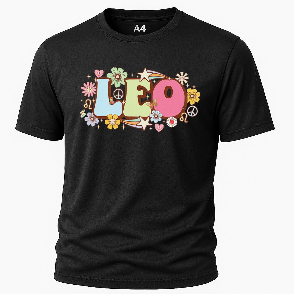 Retro Leo Zodiac Sign astrology July August Birthday Leo Cooling Performance Crew T-Shirt