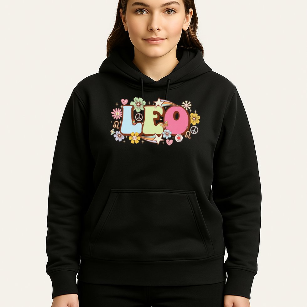 Retro Leo Zodiac Sign astrology July August Birthday Leo Hoodie