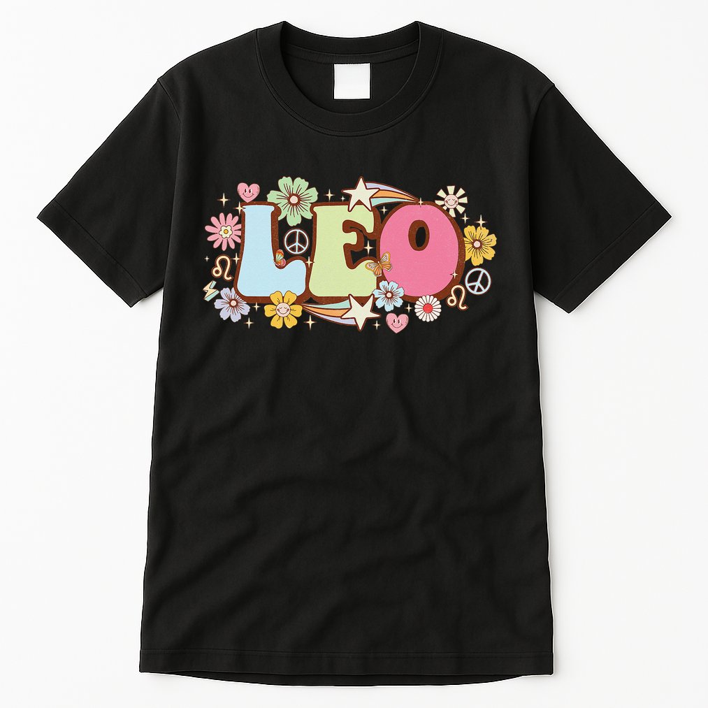 Retro Leo Zodiac Sign astrology July August Birthday Leo Tall T-Shirt